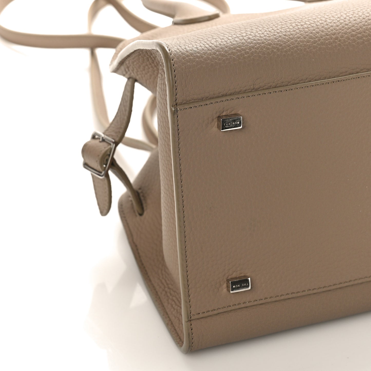 Grained Calfskin Soft Margaux 10 Bag Dark Taupe