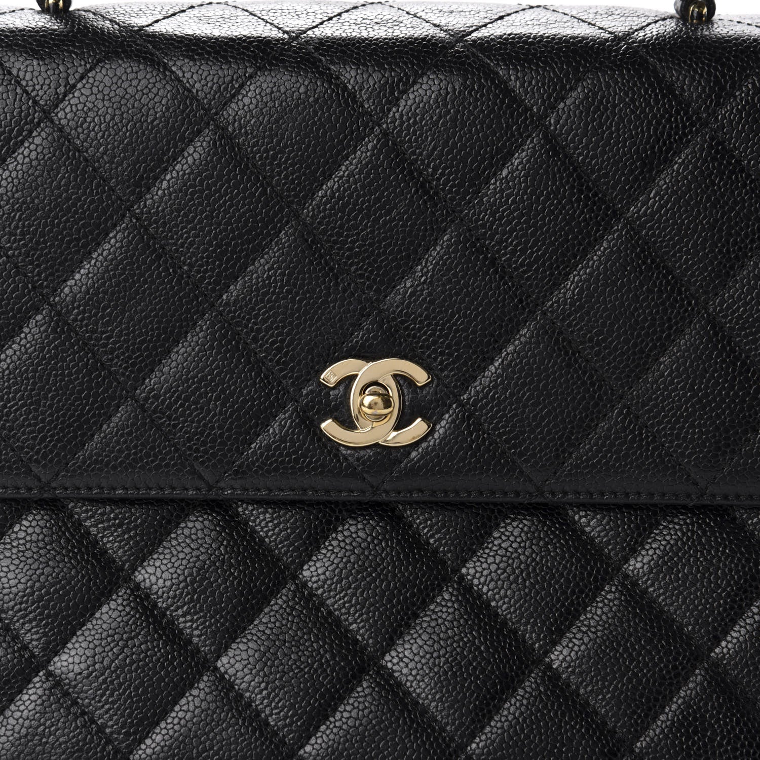 Chanel Caviar Quilted Jumbo Kelly Flap Black 10 of 10
