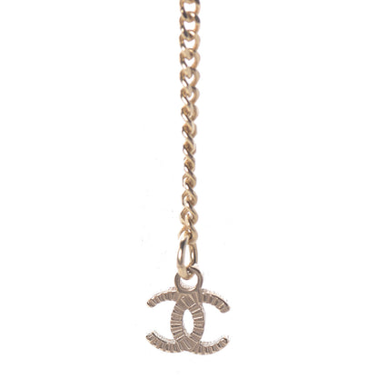 Chanel Crystal CC Pendant Necklace Gold 3 of 5