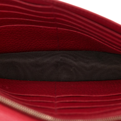 Gucci Dollar Calfskin Interlocking G Chain Wallet Red 5 of 11