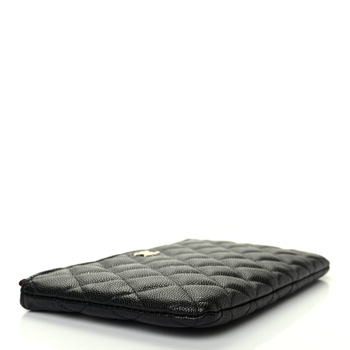 Caviar Quilted Cosmetic Case Black