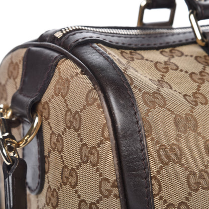Gucci Monogram Vintage Web Medium Boston Dark Brown 20 of 29