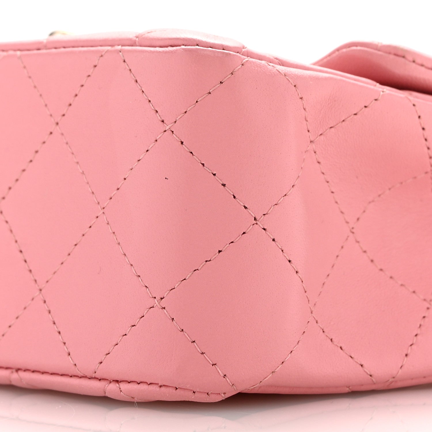 Chanel Lambskin Quilted Mini Rectangular Flap Pink 10 of 13
