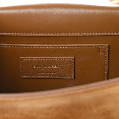 Saint Laurent Suede Small Classic Monogram Kate Tassel Satchel Light Ochre 6 of 17