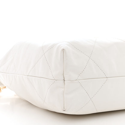 Chanel Shiny Calfskin Quilted Small Chanel 22 White 12 of 13