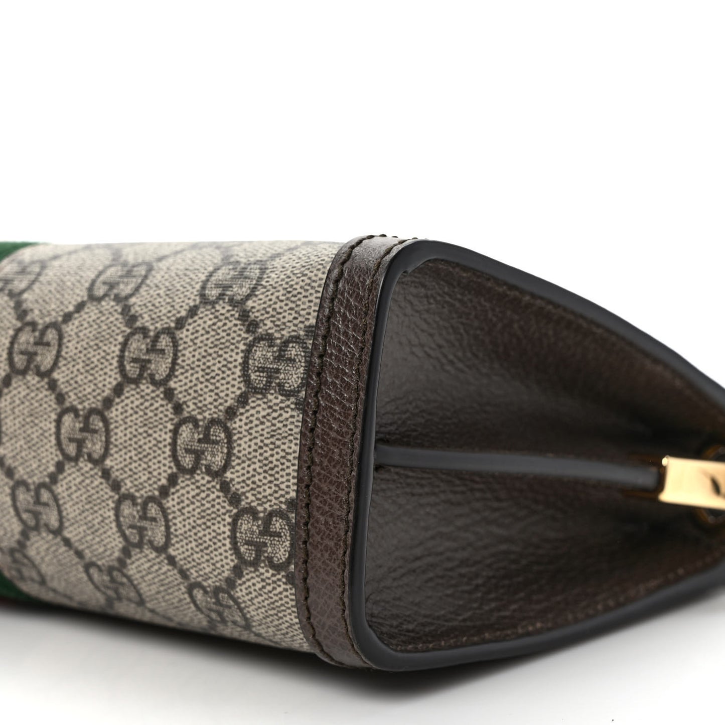 GG Supreme Monogram Web Small Ophidia Chain Shoulder Bag Brown