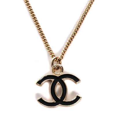 Chanel Enamel CC Necklace Black 3 of 4