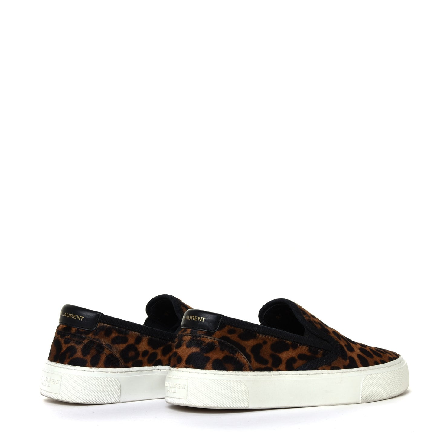 Canvas Pony Spots Print Moon Plus Venice Slip On Sneakers 36.5 Natural Black
