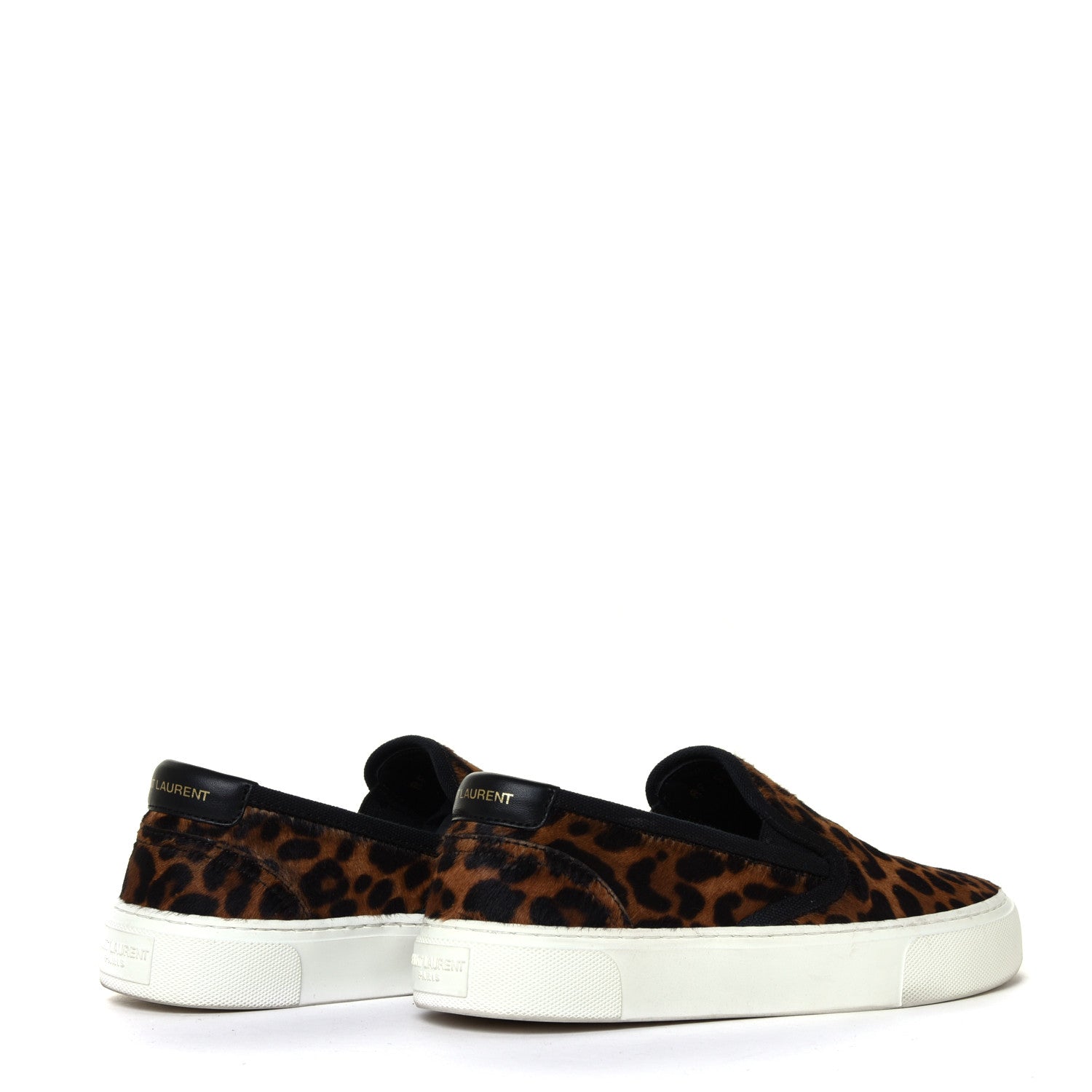 Saint Laurent Canvas Pony Spots Print Moon Plus Venice Slip On Sneakers 36.5 Natural Black 7 of 12