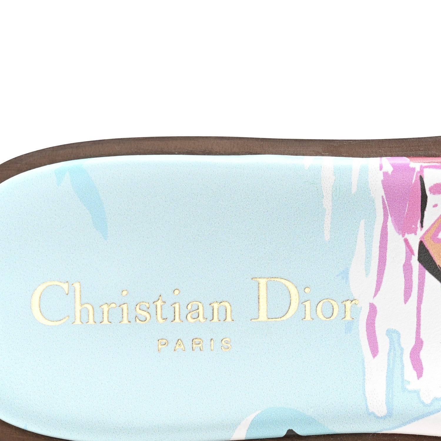Christian Dior Raffia Embroidered Souvenir Saint Tropez Dway Mules Slide Sandals 38 Natural Multicolor 8 of 9