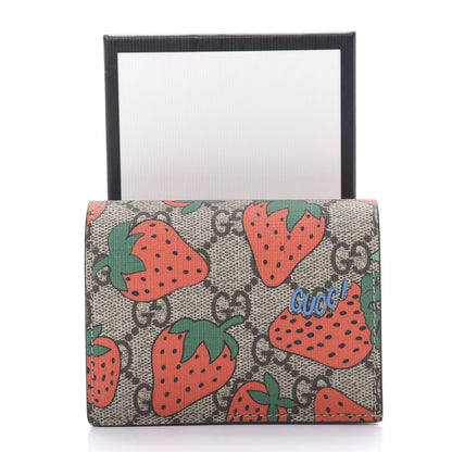 Gucci GG Supreme Monogram Strawberry Card Case 8 of 8