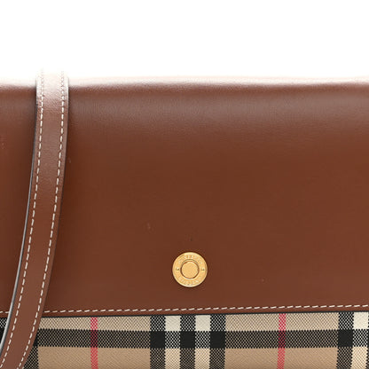 Burberry Calfskin Vintage Check New Hampshire Bag Archive Beige Tan 8 of 10