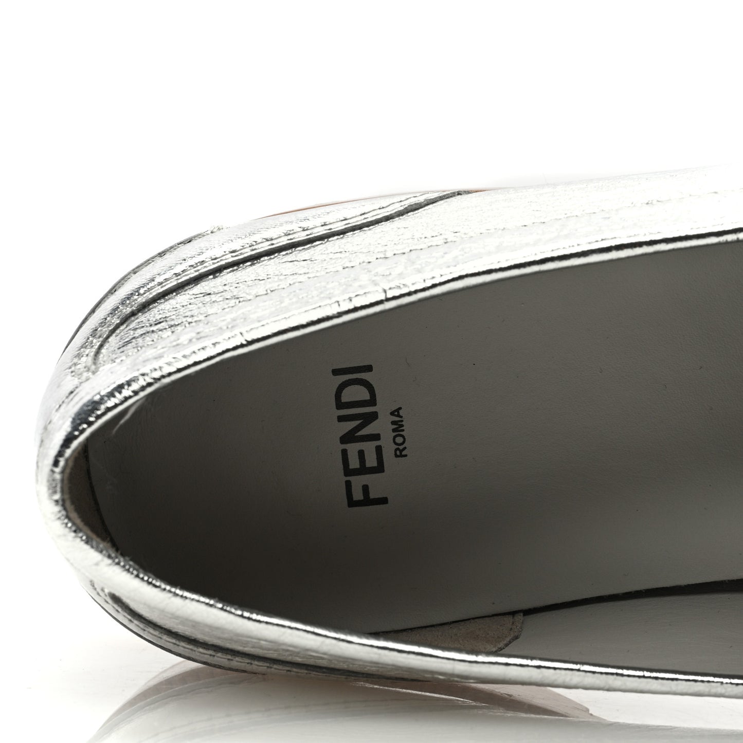 Metallic Vitello Womens O'Lock Loafers 39 Argento