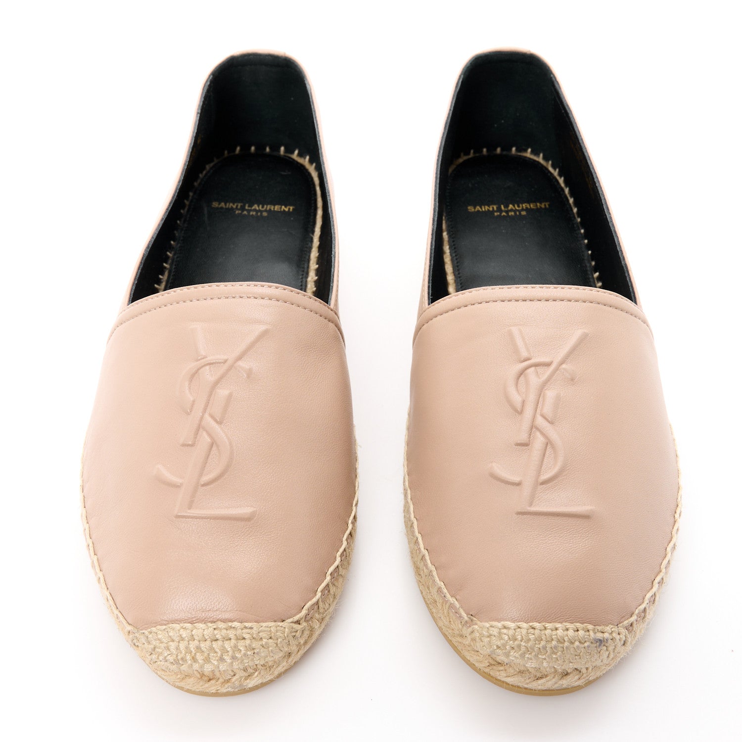 Saint Laurent Lambskin Monogram Espadrilles 40 Nude 2 of 8