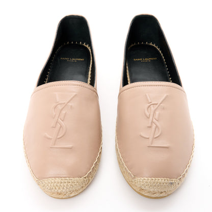 Saint Laurent Lambskin Monogram Espadrilles 40 Nude 2 of 8