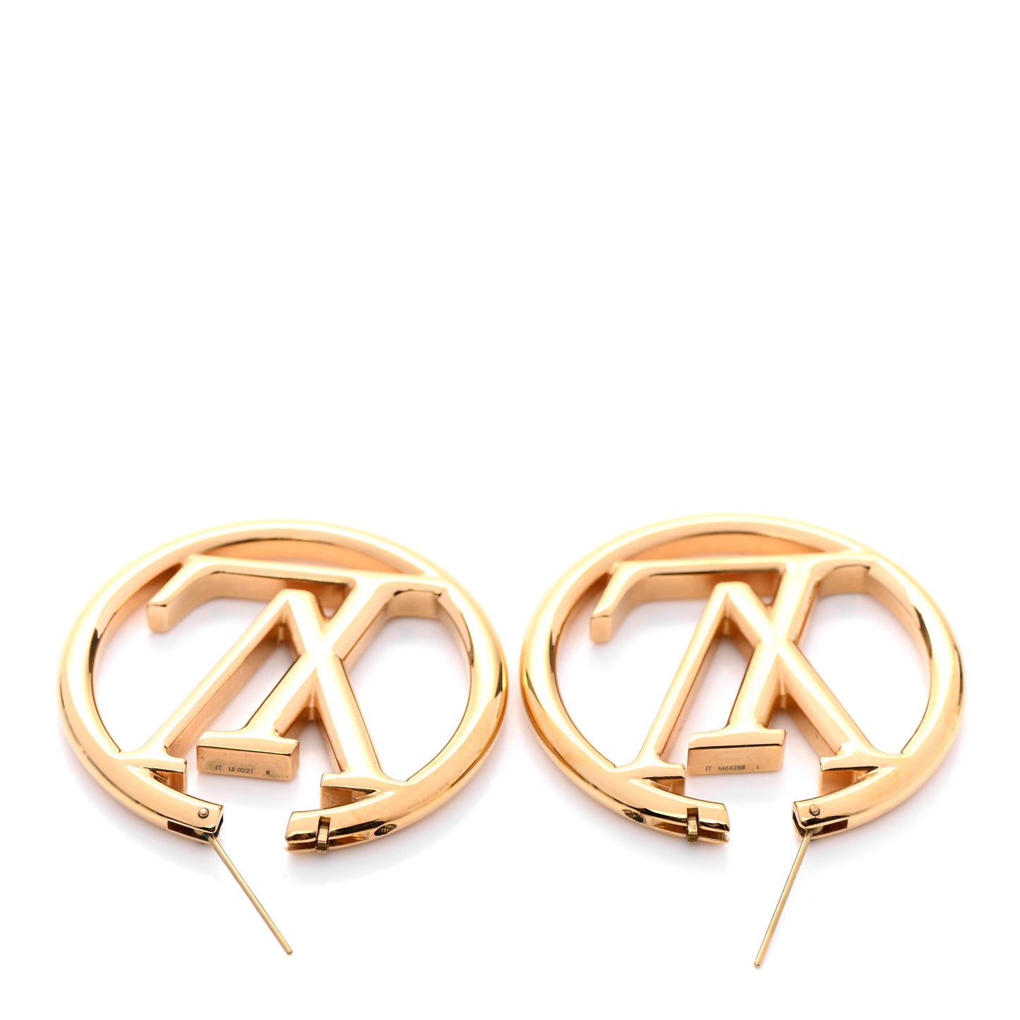 Metal Louise Hoop Earrings Gold