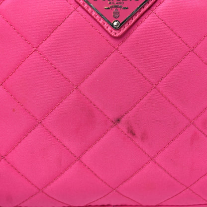 Prada Nylon Tessuto Impuntu Quilted Chain Crossbody Fuxia 17 of 19