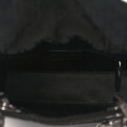 Christian Dior Canvas Swarovski Crystal Cannage Mini Lady Dior Black 4 of 9