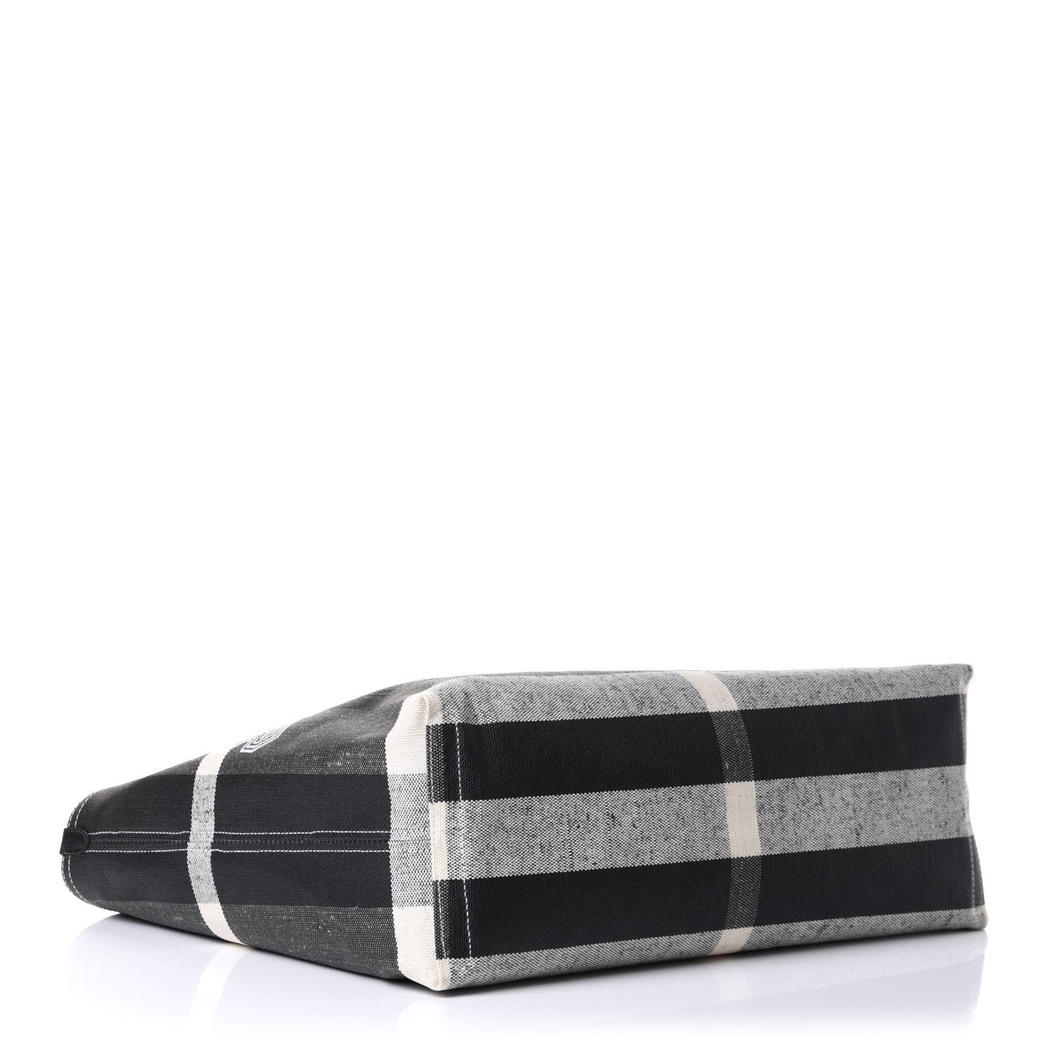 Burberry Coated Canvas Mega Check Large Reversible Doodle Tote Black White 3 of 8