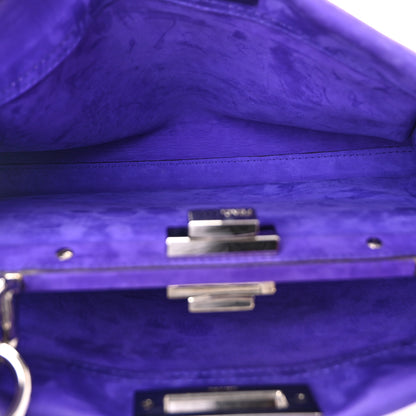 Fendi Suede Medium Peekaboo Iconic Satchel Purple 5 of 9