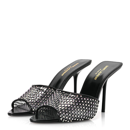 Saint Laurent Mesh Strass Giqua 95 Mule Sandals 39 Black 4 of 12