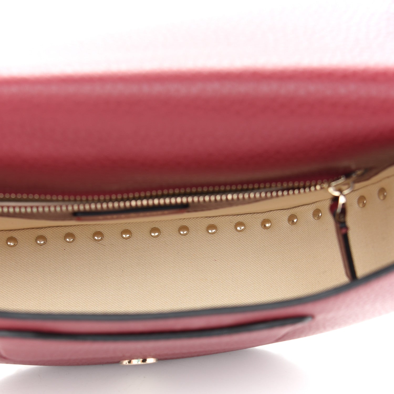 Valentino Garavani Pebbled Calfskin Rockstud Messenger Bag Rosso 5 of 8