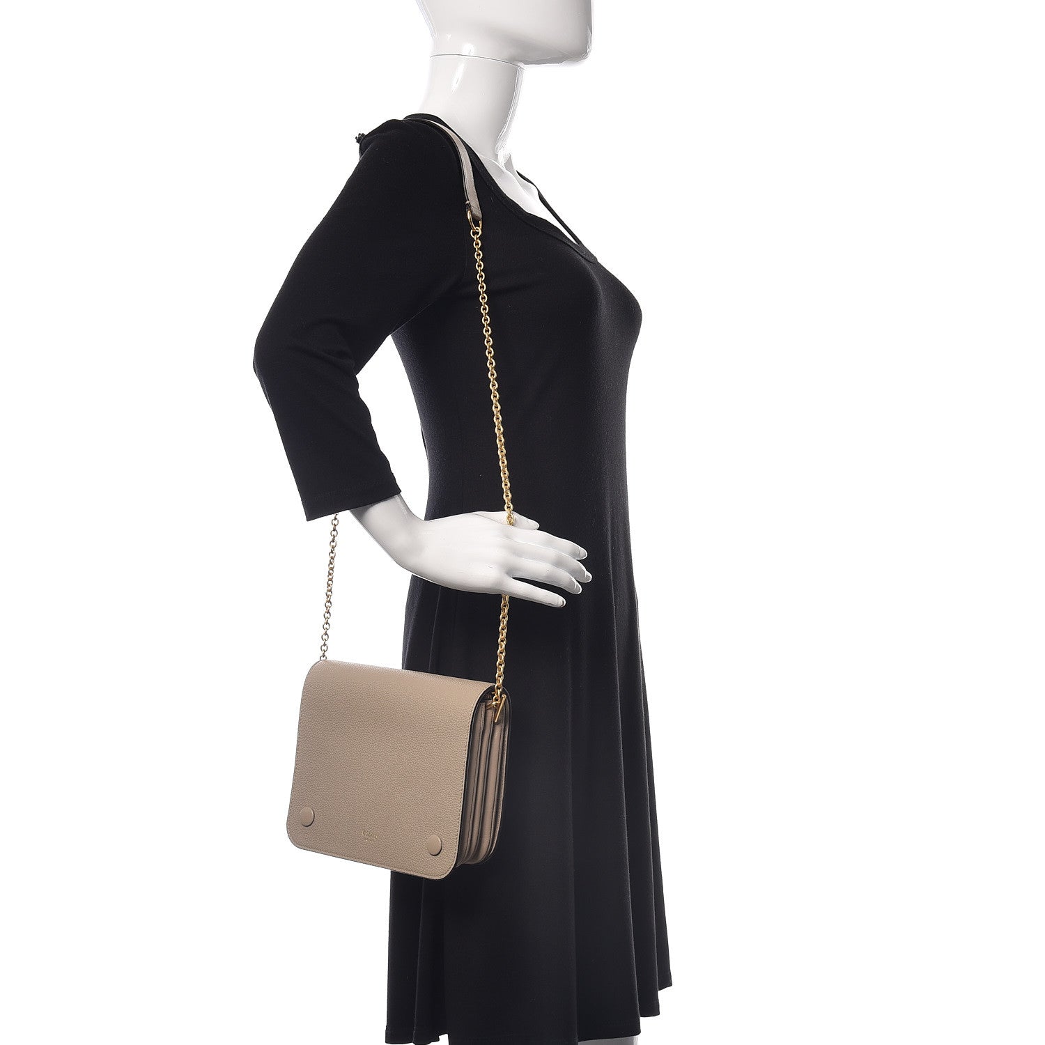 Mulberry Classic Grain Calfskin Small Clifton Flap Dune 2 of 10