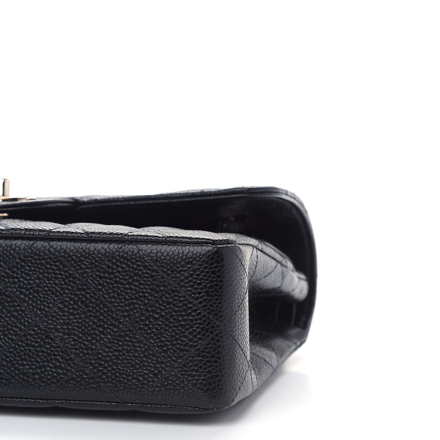 Caviar Quilted Small Double Flap Black