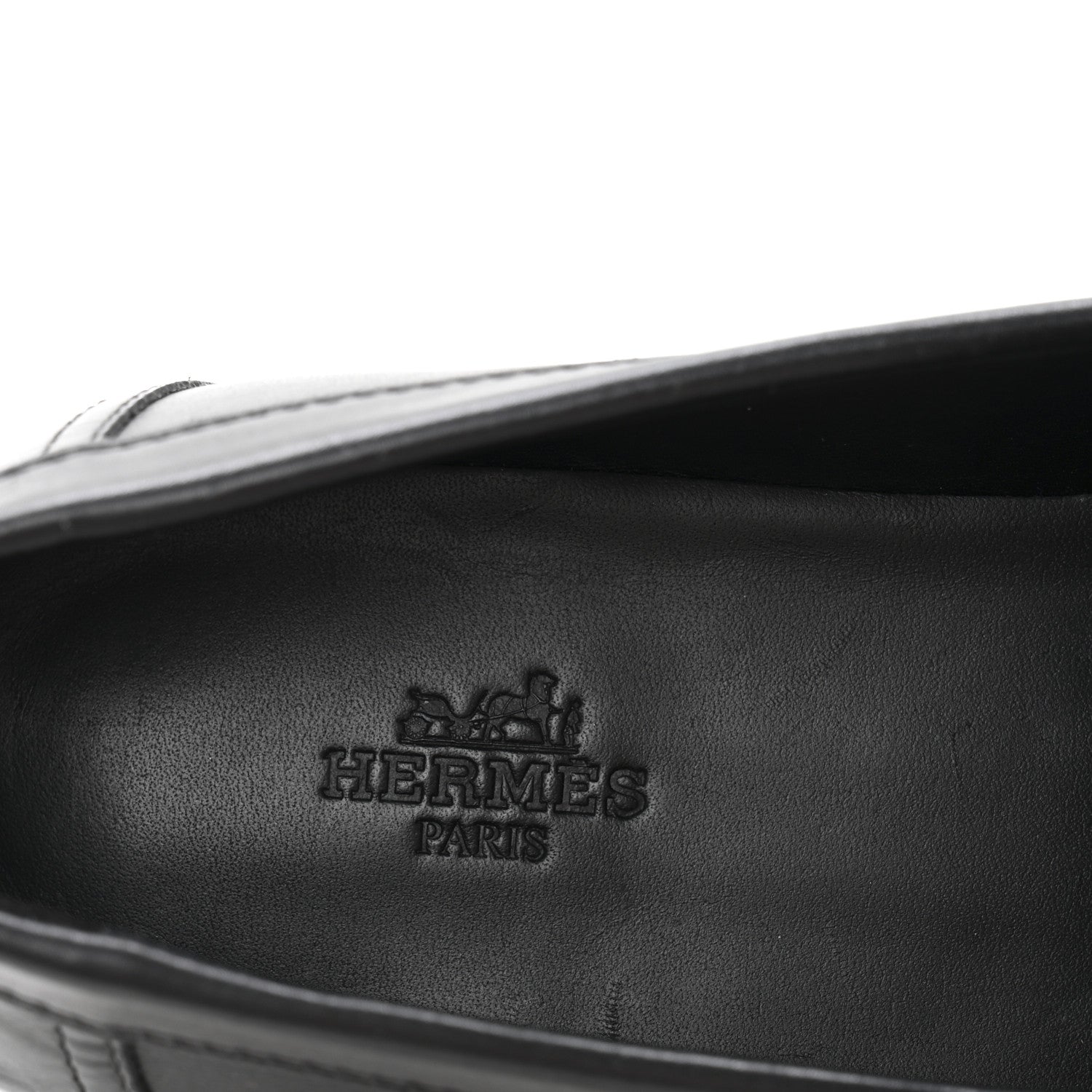 Hermes Calfskin Womens Hot Loafer 38 Black 8 of 12
