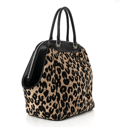 Louis Vuitton Jacquard Velvet Leopard Print Stephen Sprouse North South Bag Black 3 of 11
