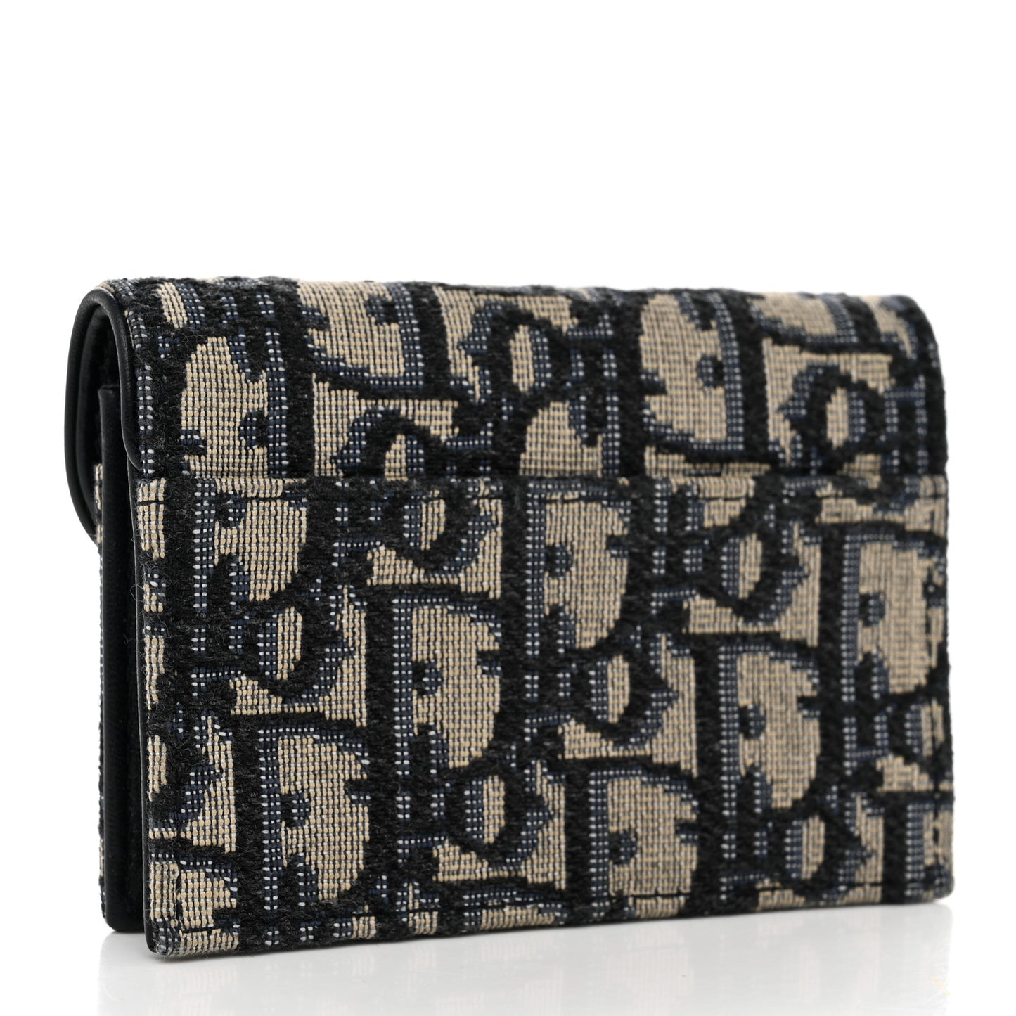 Oblique Saddle Card Holder Blue