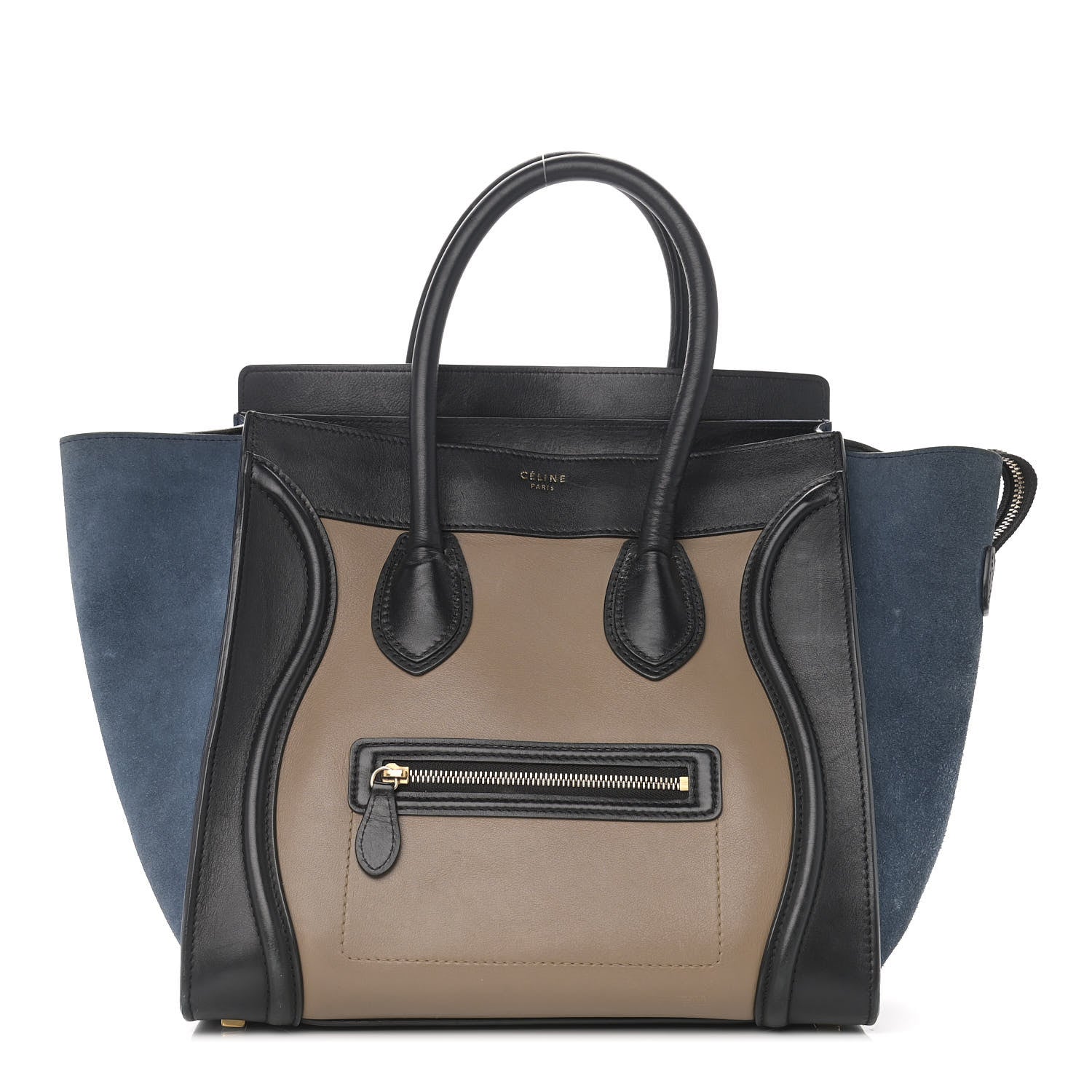 Celine Smooth Calfskin Suede Mini Tri-Color Luggage Beige 1 of 12