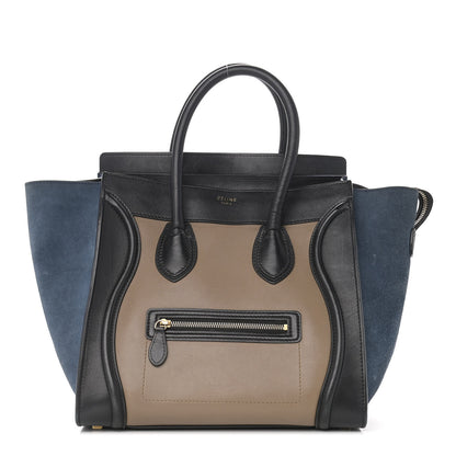 Celine Smooth Calfskin Suede Mini Tri-Color Luggage Beige 1 of 12