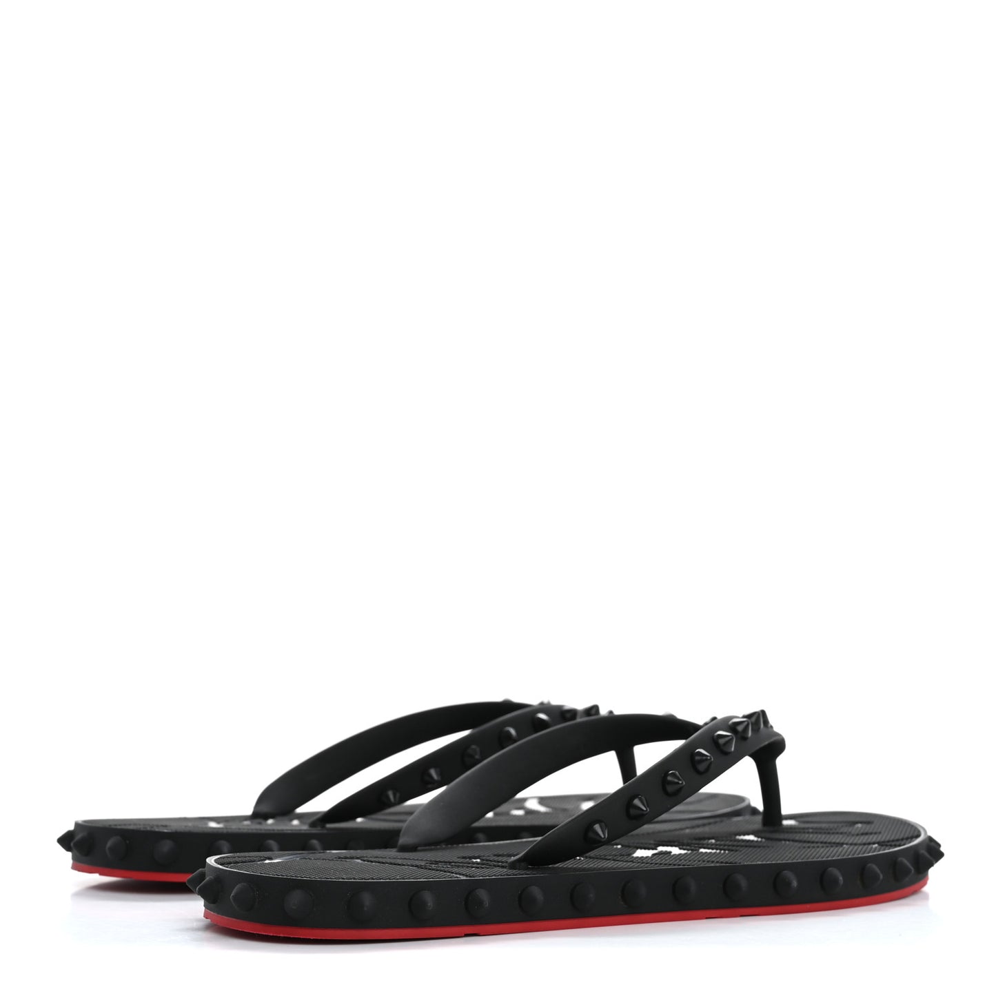 Rubber Spike Loubi Donna Flip Flop 37 Black