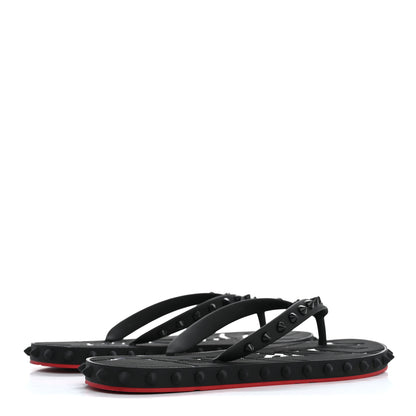 Christian Louboutin Rubber Spike Loubi Donna Flip Flop 37 Black 5 of 10