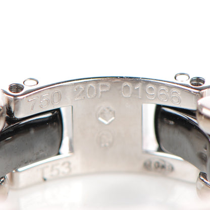 Chanel 18K White Gold Ceramic Medium Ultra Ring 6.25 Black 5 of 6