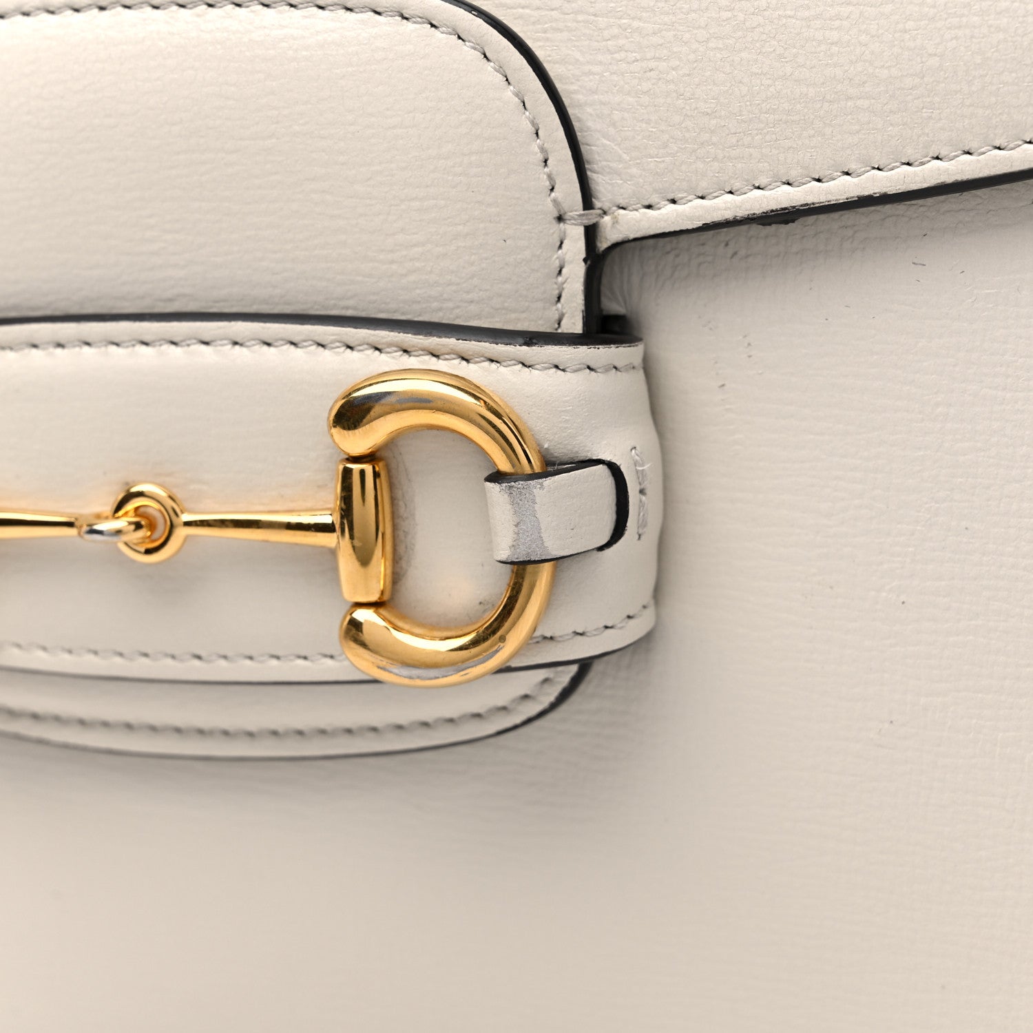 Gucci Azalea Calfskin Horsebit 1955 Shoulder Bag Mystic White 13 of 13