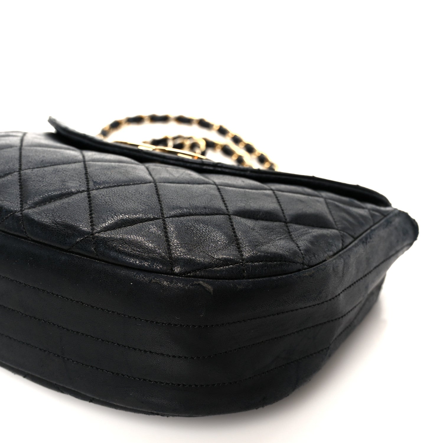 Chanel Lambskin Quilted Half Moon Flap Black 1819059 – FASHIONPHILE