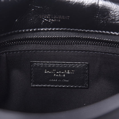Saint Laurent Crinkled Calfskin Matelasse Monogram Medium Niki Chain Satchel Black 7 of 10