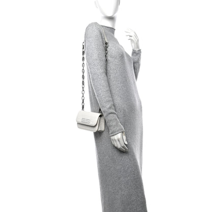 Balenciaga Extra Supple Calfskin Crocodile Embossed Gossip Chain Bag XS White 2 of 11