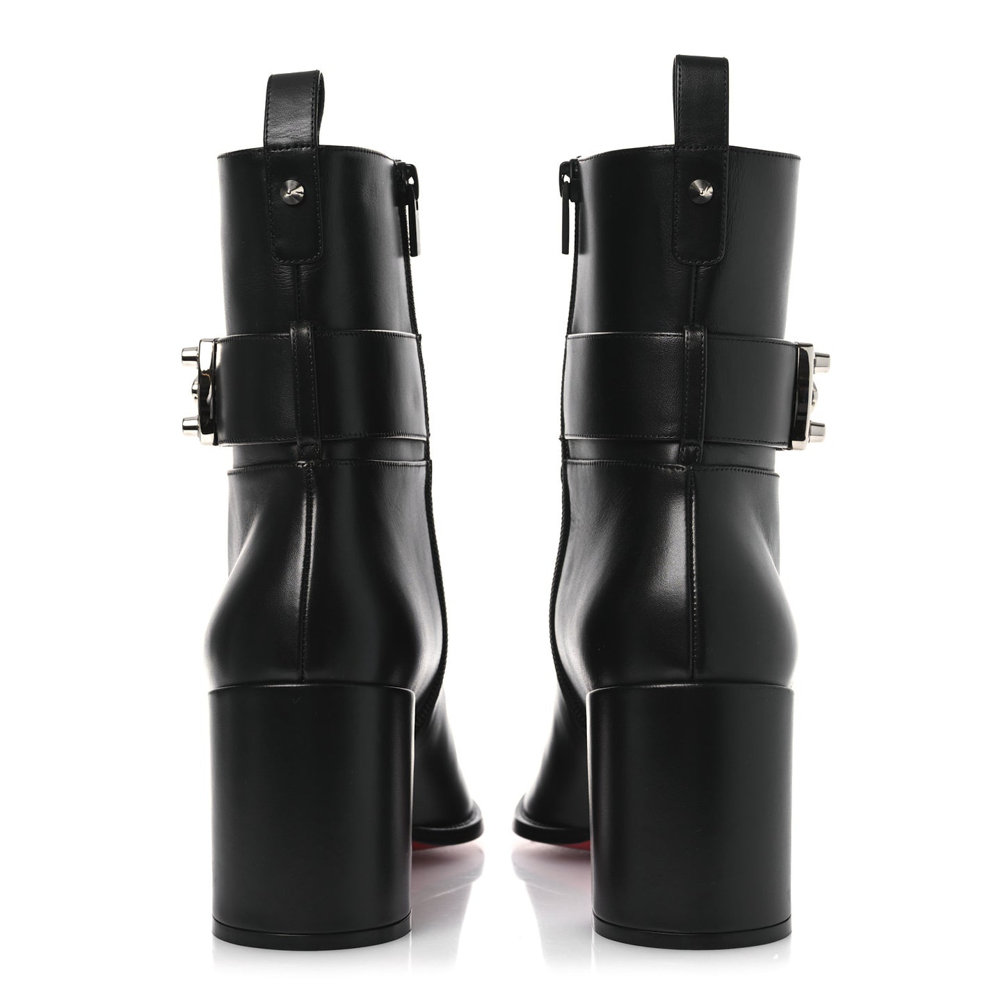 Calfskin Lock Booty 70 Ankle Boots 41 Black