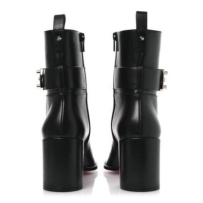 Christian Louboutin Calfskin Lock Booty 70 Ankle Boots 41 Black 6 of 9