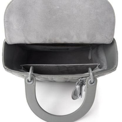 Christian Dior Ultra Matte Calfskin Cannage Medium Lady Dior Grey Stone 5 of 10