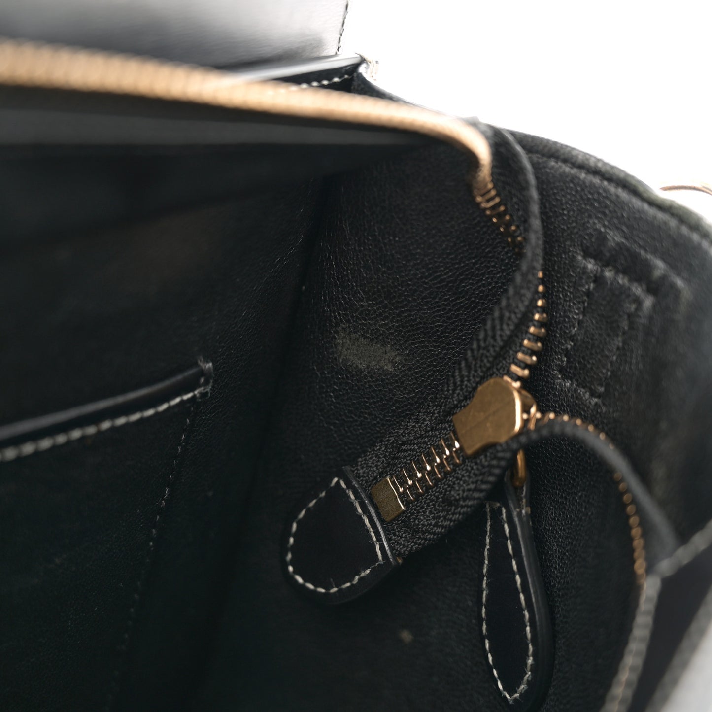 Glazed Calfskin Nano Bi-Color Luggage Dark Blue