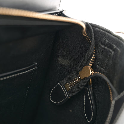 Celine Glazed Calfskin Nano Bi-Color Luggage Dark Blue 10 of 13