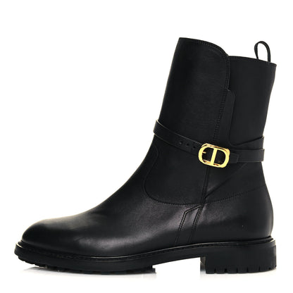 Christian Dior Calfskin Empreinte Ankle Boots 41 Black 1 of 7