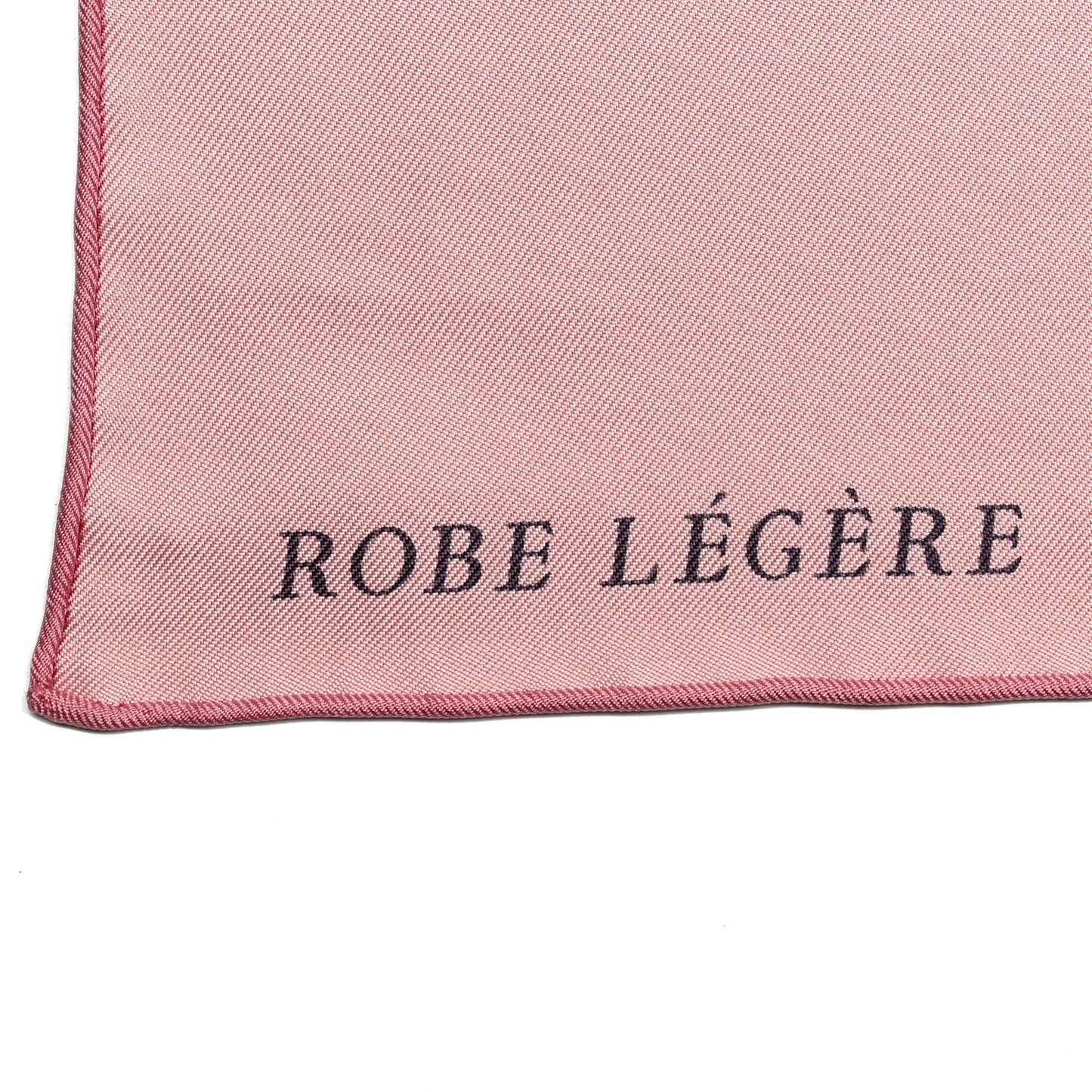 Silk Twill Robe Legere Scarf 90 Rose Hortensia Bleu