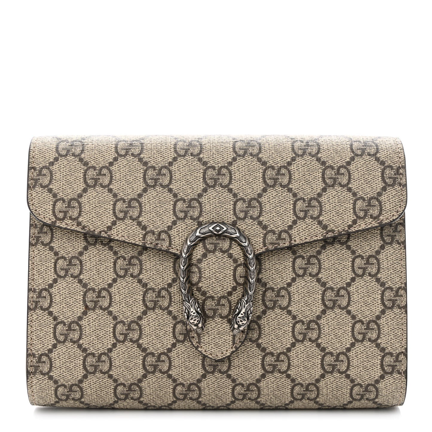 GG Supreme Monogram Dionysus Clutch Taupe