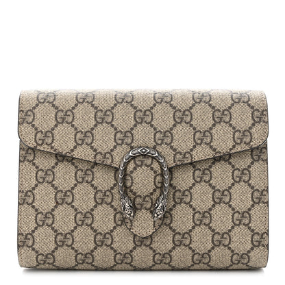 Gucci GG Supreme Monogram Dionysus Clutch Taupe 1 of 10