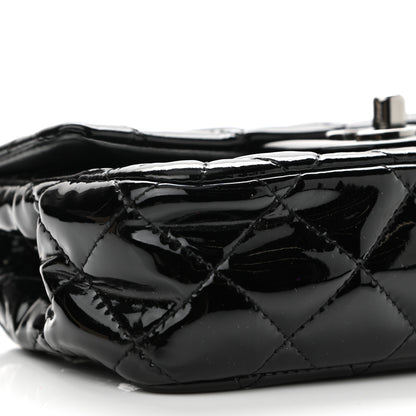 Chanel Patent Calfskin Quilted Extra Mini Rectangular Flap Black 9 of 10